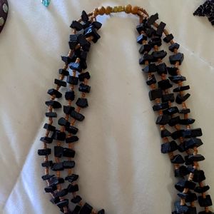 Beautiful coca wood necklace black